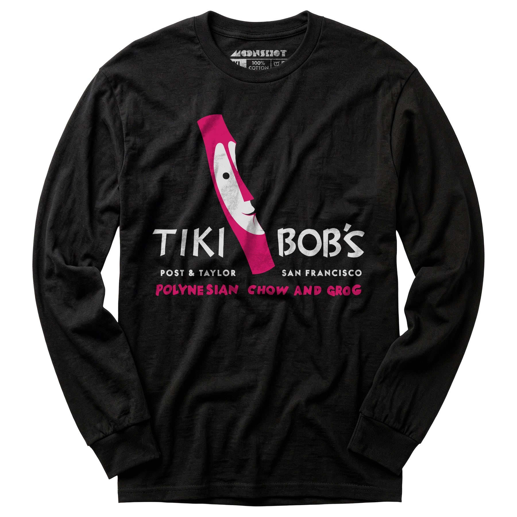 Tiki Bob's - San Francisco, CA - Vintage Tiki Bar - Long Sleeve T-Shirt
