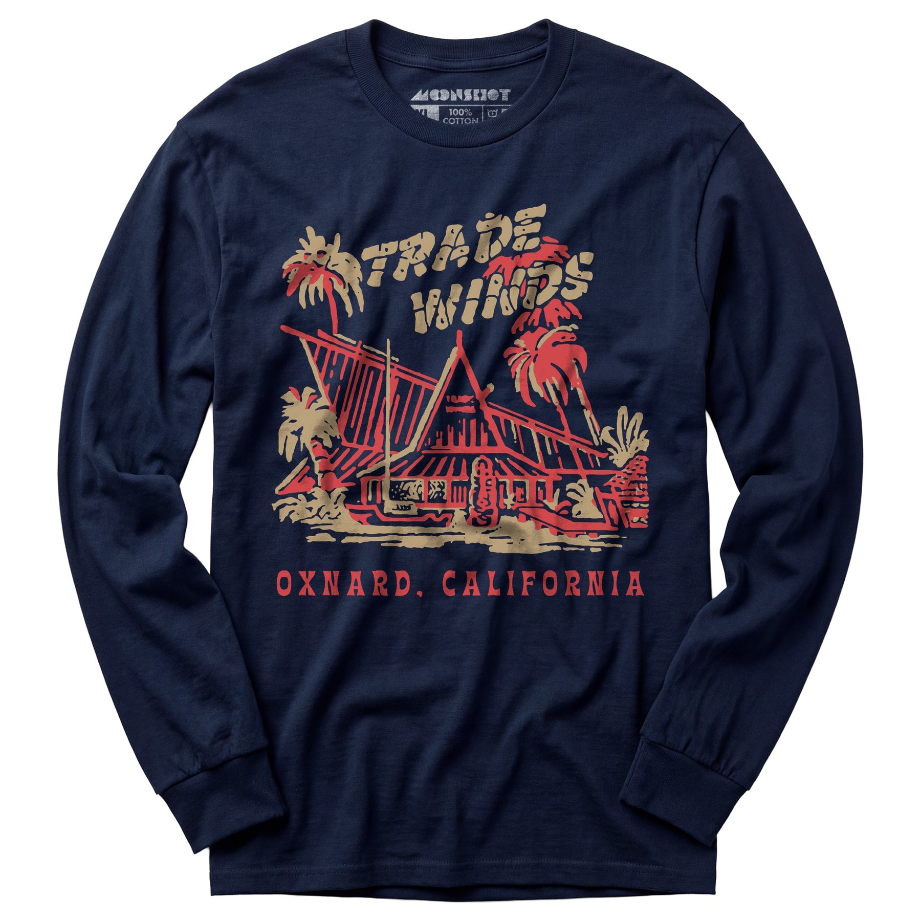 Trade Winds - Oxnard, CA - Vintage Tiki Bar - Long Sleeve T-Shirt