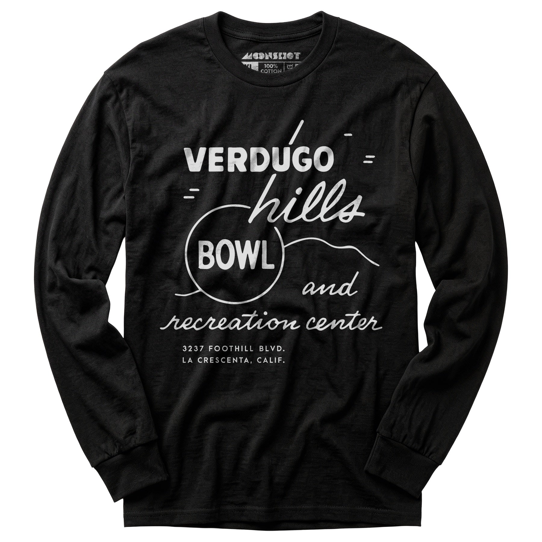 Verdugo Hills v2 - La Crescenta, CA - Vintage Bowling Alley - Long Sleeve T-Shirt