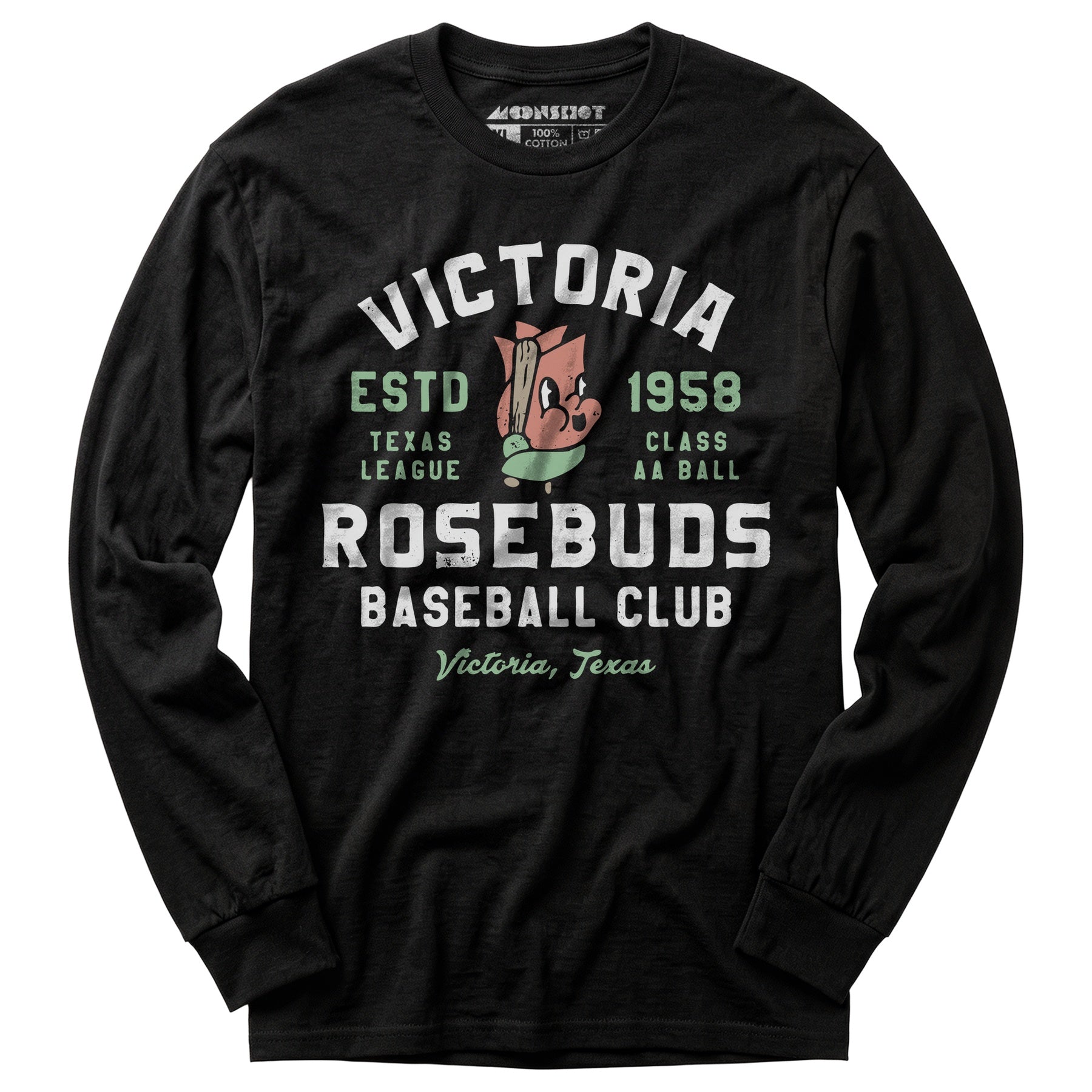 Victoria Rosebuds - Texas - Vintage Defunct Baseball Teams - Long Sleeve T-Shirt