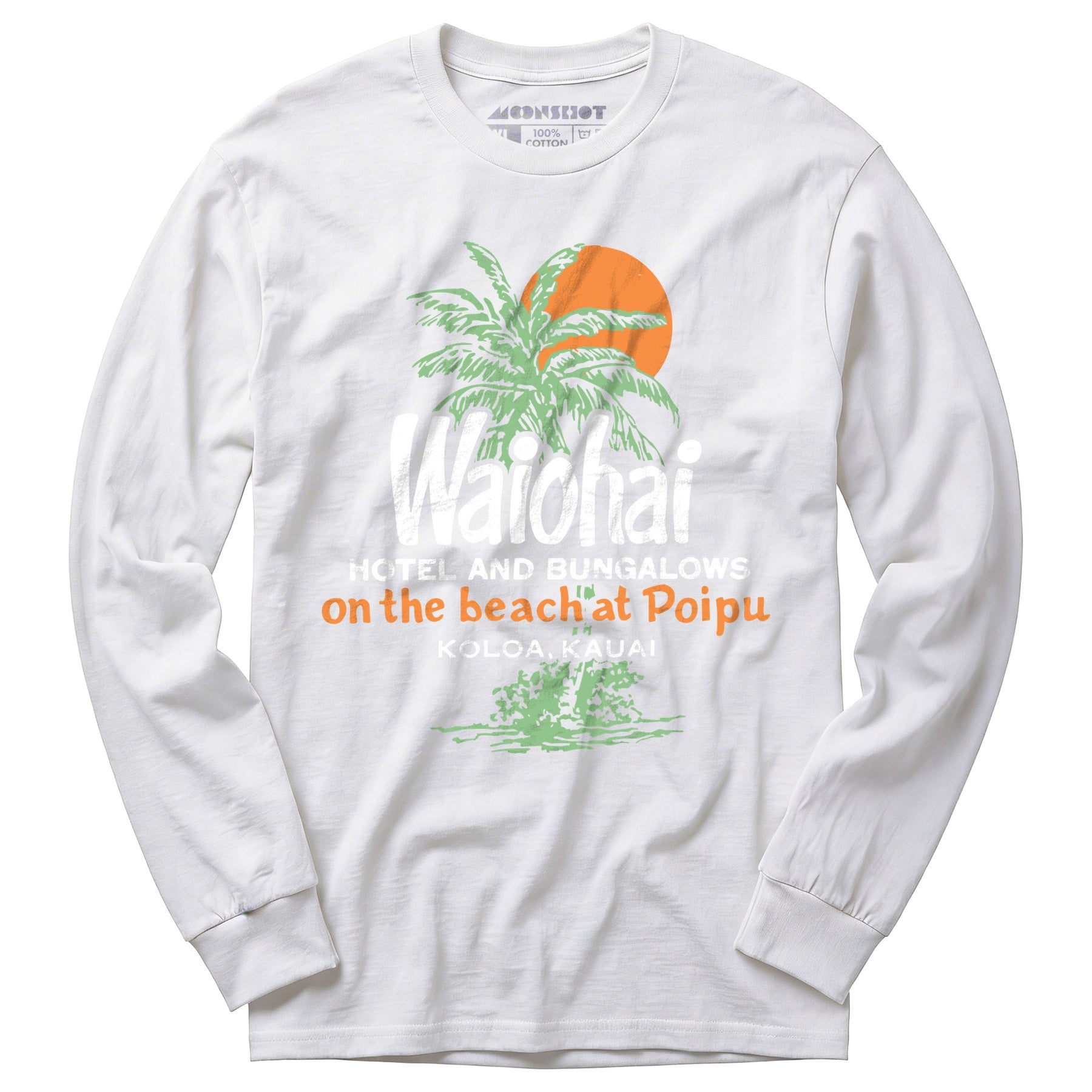 Waiohai Hotel and Bungalows - Kauai, Hawaii - Vintage - Long Sleeve T-Shirt