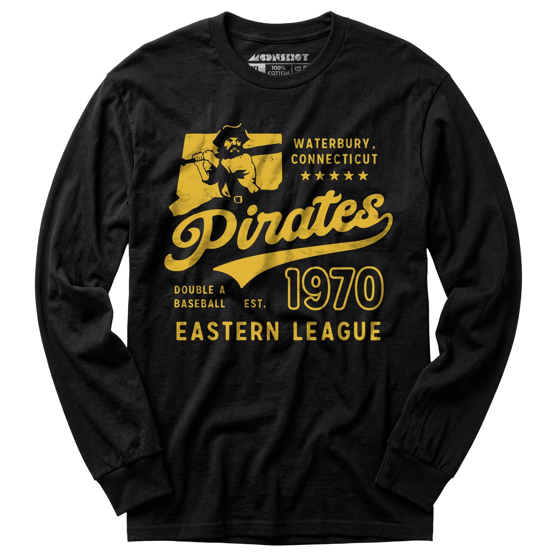 Waterbury Pirates - Connecticut - Vintage Defunct Baseball Teams - Long Sleeve T-Shirt
