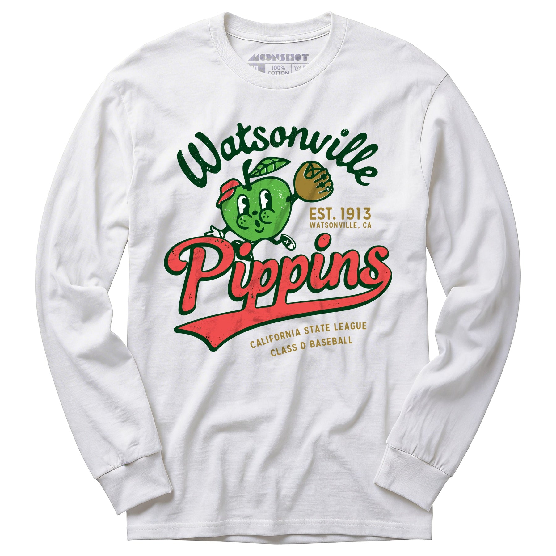Watsonville Pippins - California - Vintage Defunct Baseball Teams - Long Sleeve T-Shirt
