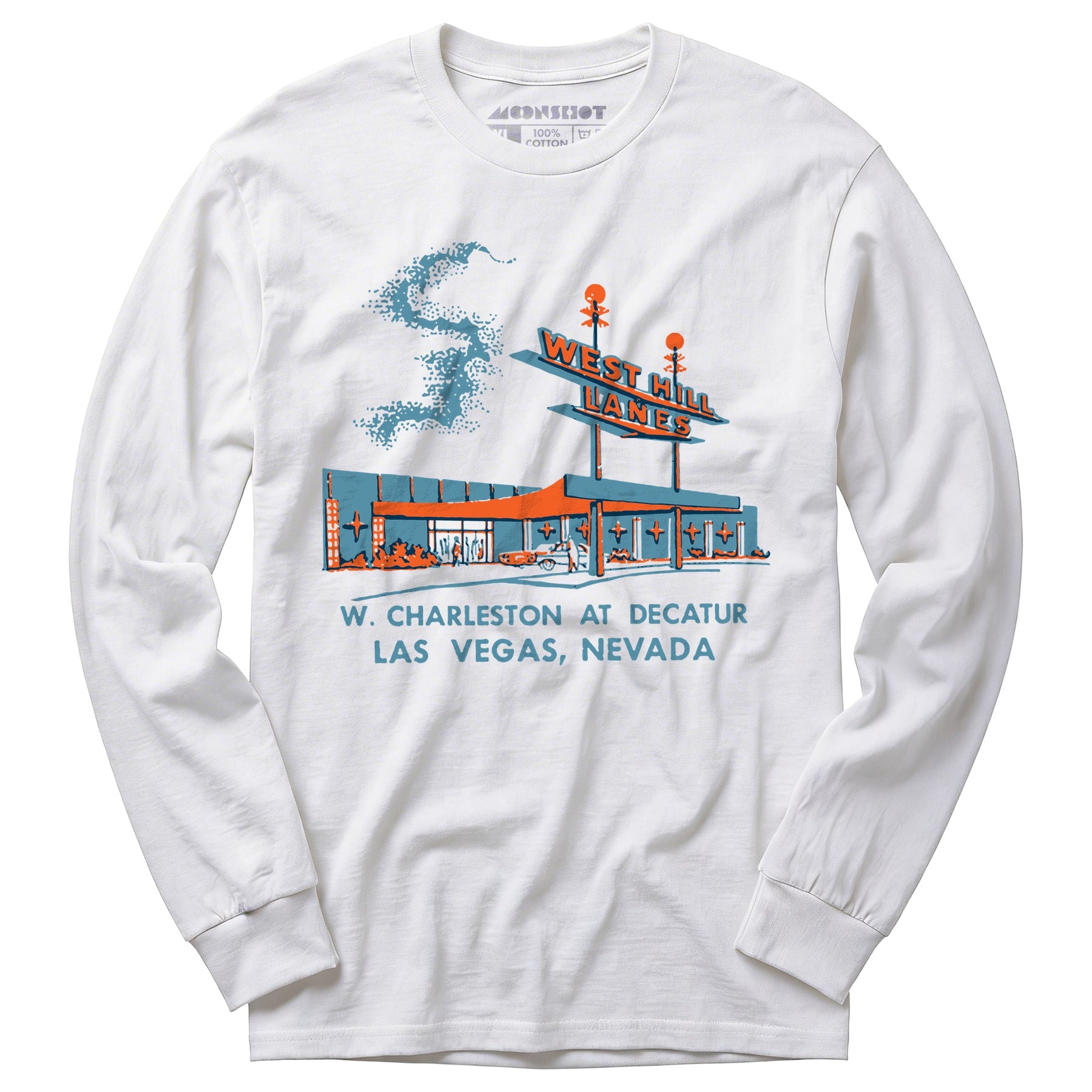 West Hill Lanes - Las Vegas, NV - Vintage Bowling Alley - Long Sleeve T-Shirt