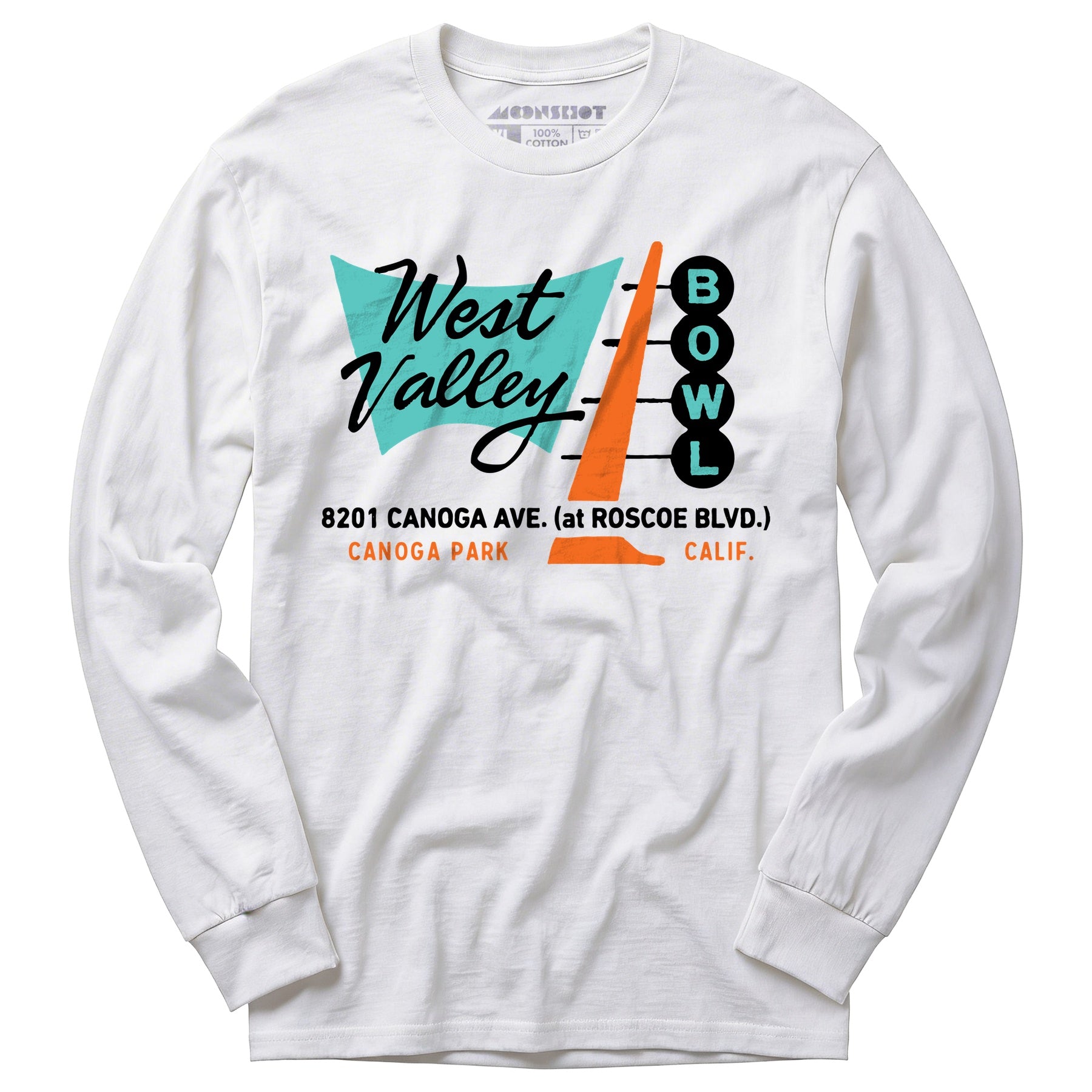 West Valley Bowl - Canoga Park, CA - Vintage Bowling Alley - Long Sleeve T-Shirt