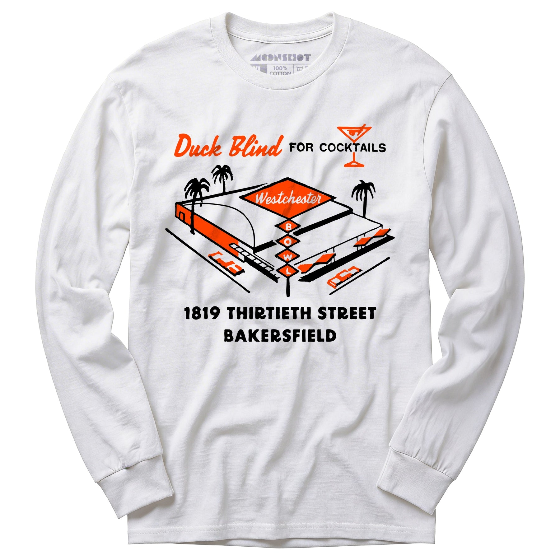 Westchester Bowl v2 - Bakersfield, CA - Vintage Bowling Alley - Long Sleeve T-Shirt