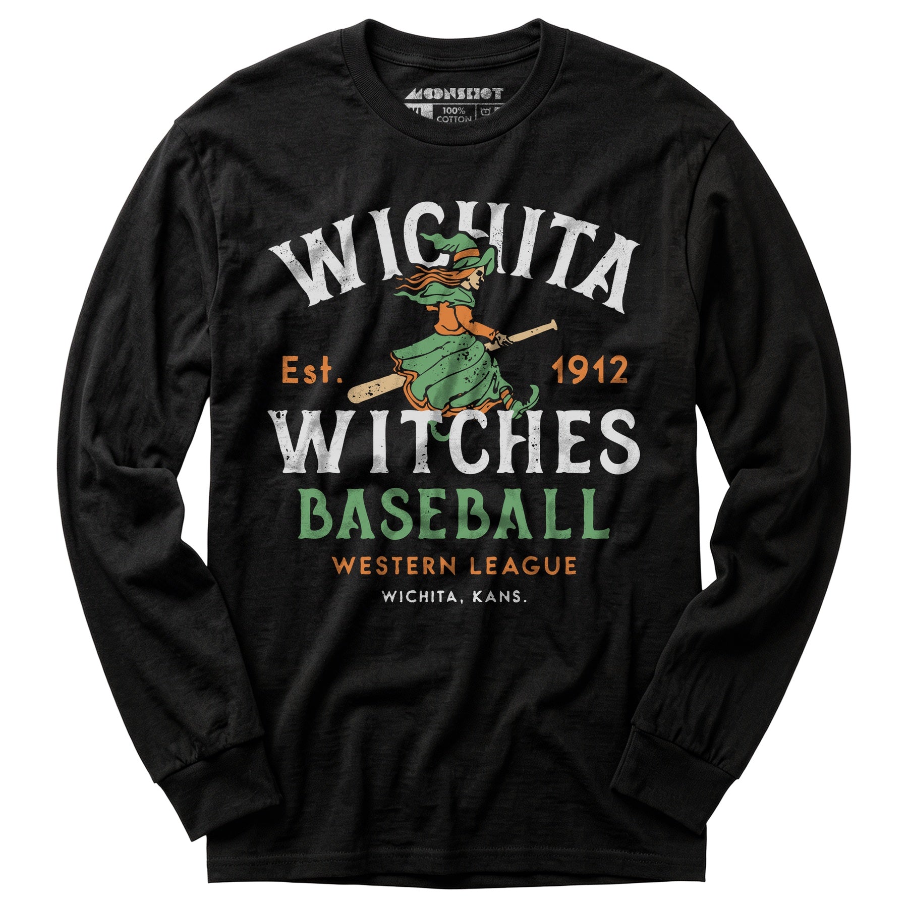 Wichita Witches - Kansas - Vintage Defunct Baseball Teams - Long Sleeve T-Shirt