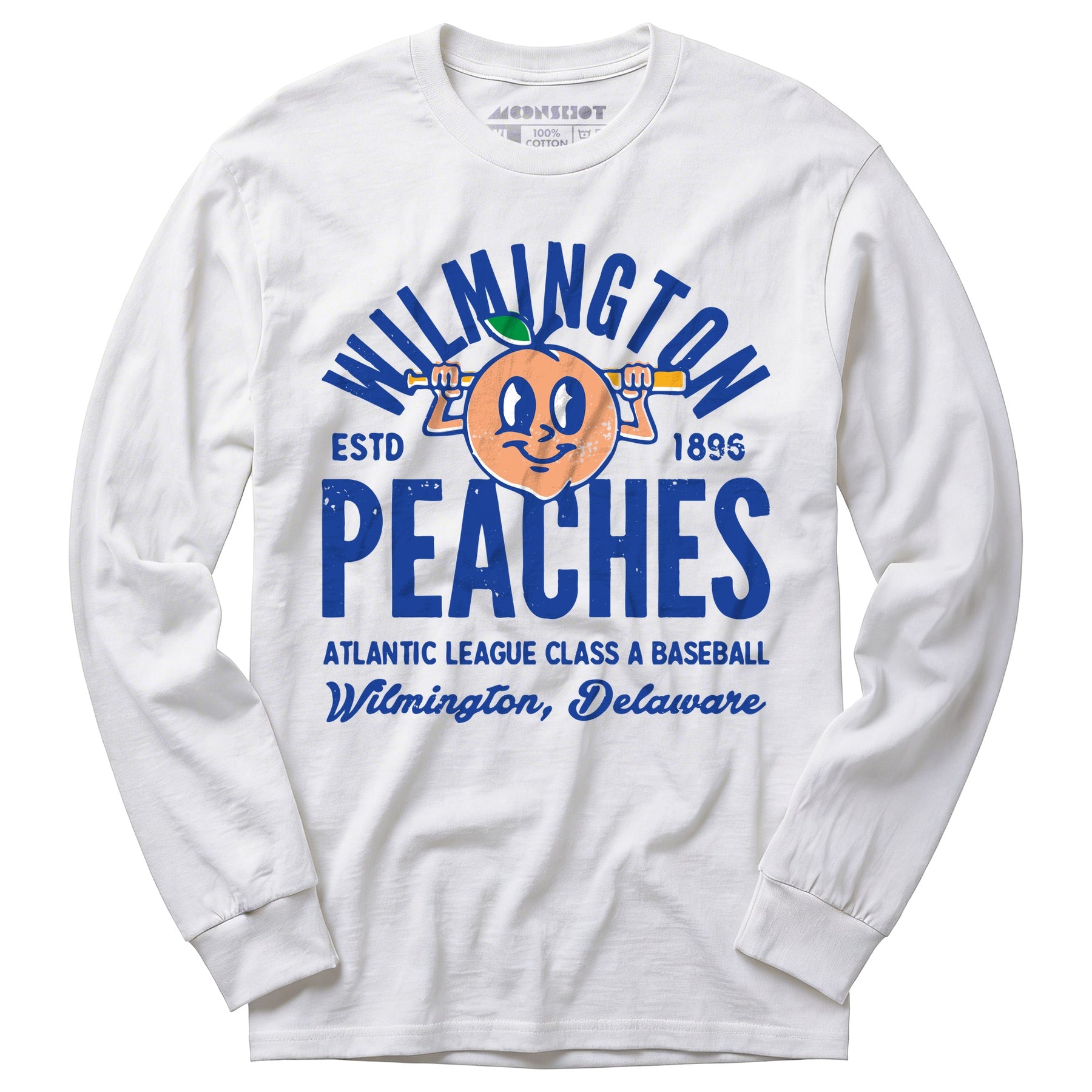 Wilmington Peaches - Delaware - Vintage Defunct Baseball Teams - Long Sleeve T-Shirt