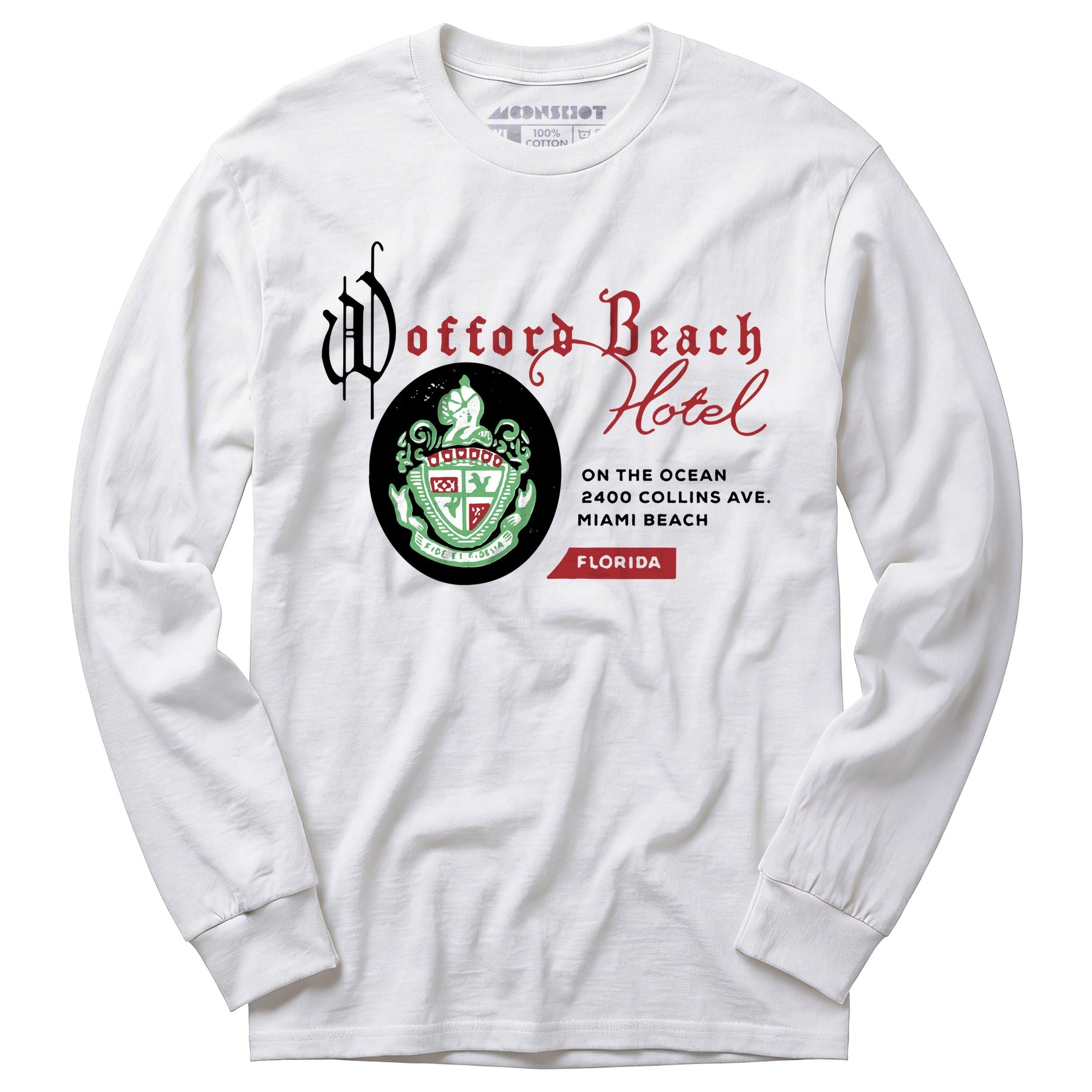 Wofford Beach Hotel - Miami, FL - Vintage Hotel - Long Sleeve T-Shirt