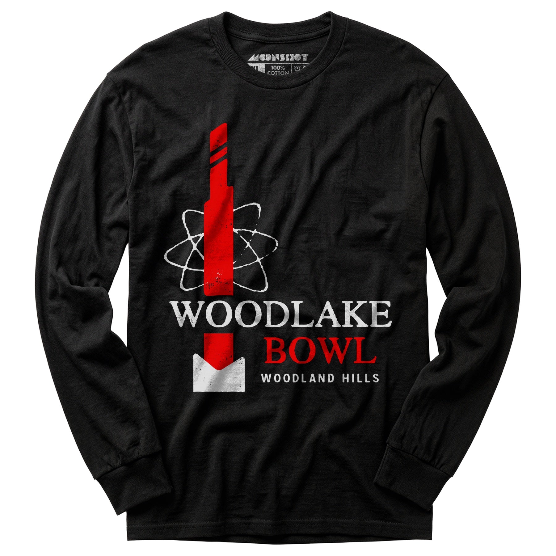 Woodlake Bowl - Woodland Hills, CA - Vintage Bowling Alley - Long Sleeve T-Shirt