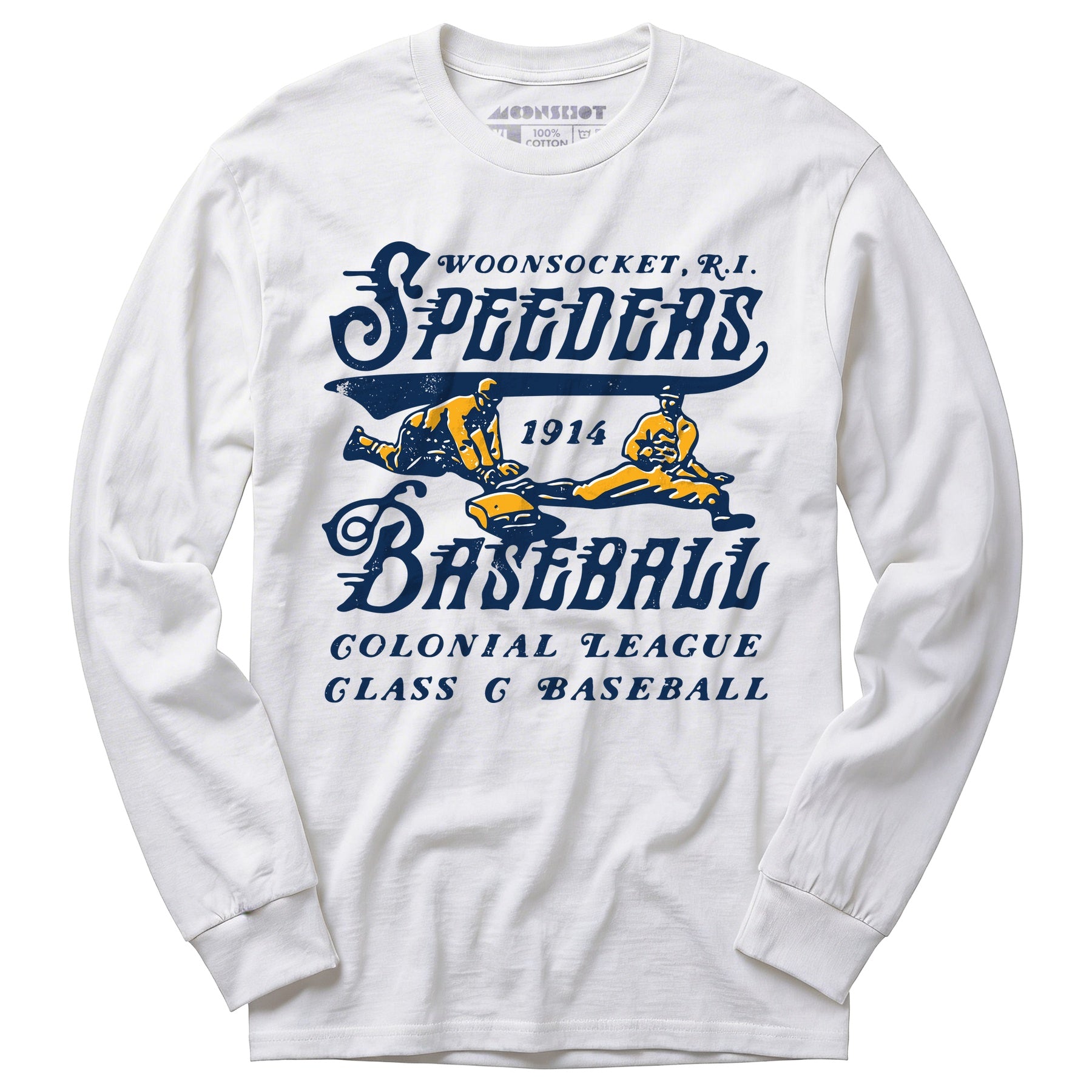 Woonsocket Speeders - Rhode Island - Vintage Defunct Baseball Teams - Long Sleeve T-Shirt
