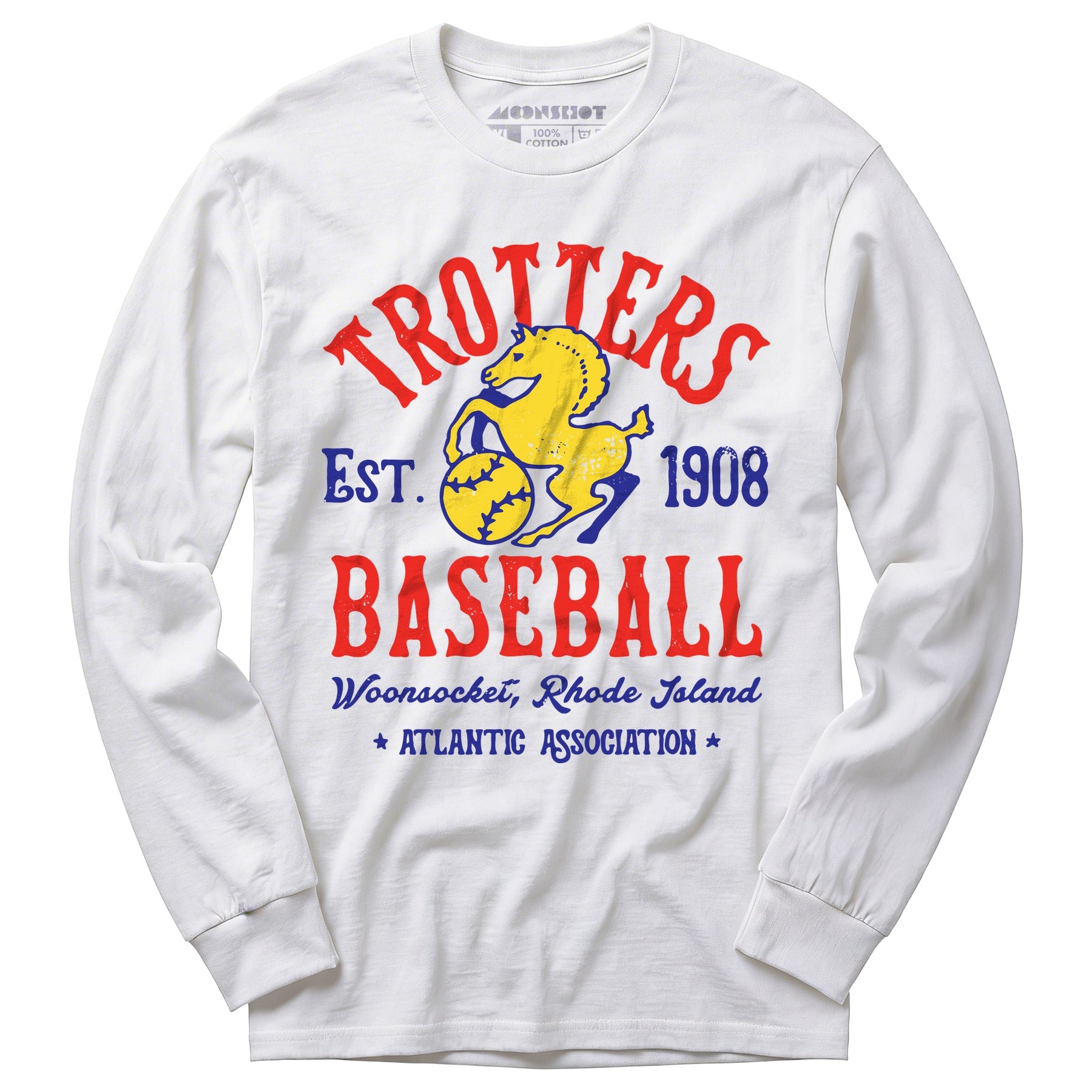 Woonsocket Trotters - Rhode Island - Vintage Defunct Baseball Teams - Long Sleeve T-Shirt