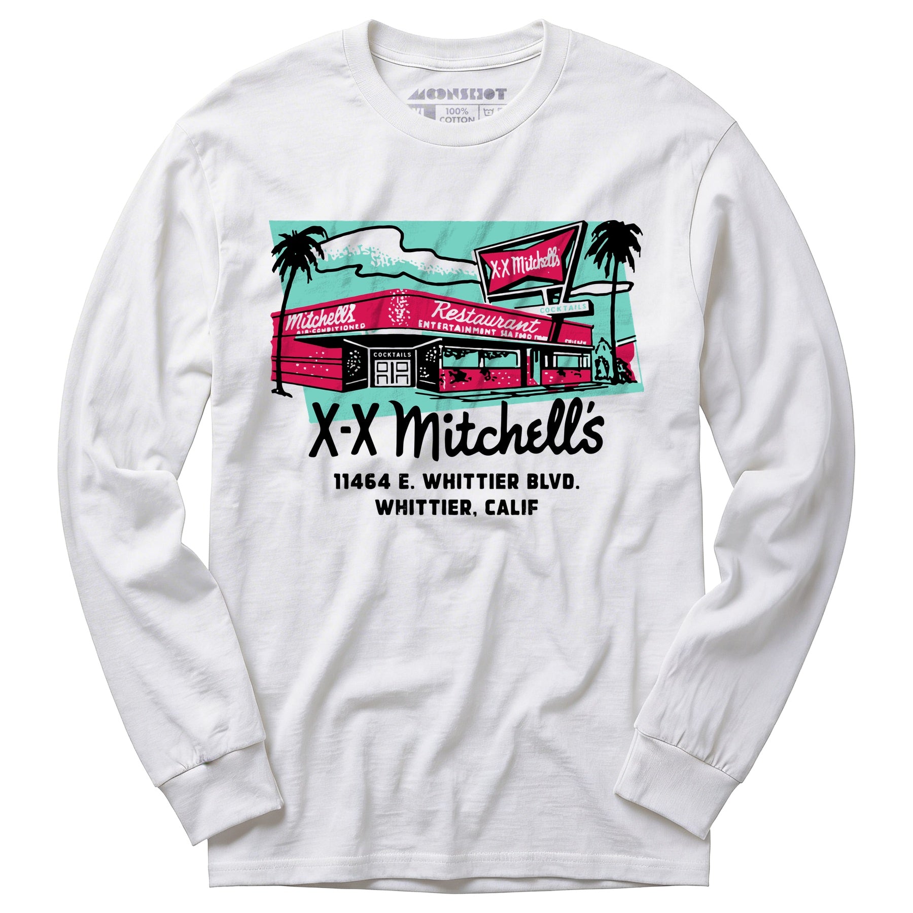 X-X Mitchell's - Whittier, CA - Vintage Restaurant - Long Sleeve T-Shirt