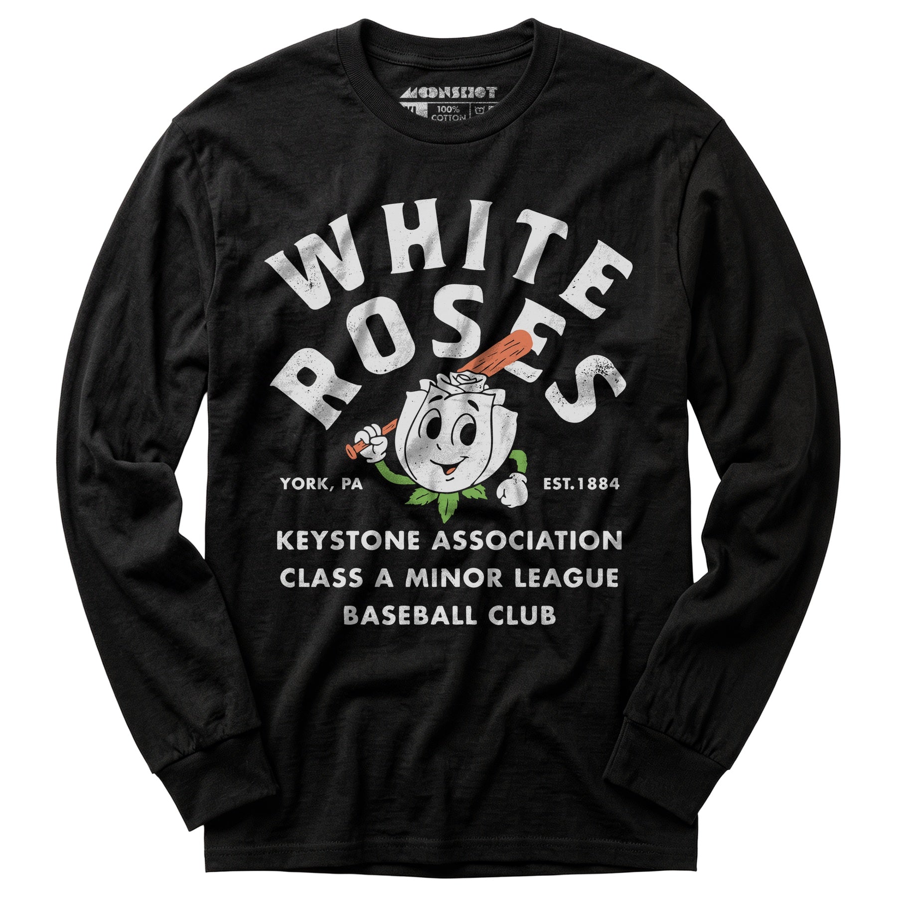 York White Roses - Pennsylvania - Vintage Defunct Baseball Teams - Long Sleeve T-Shirt