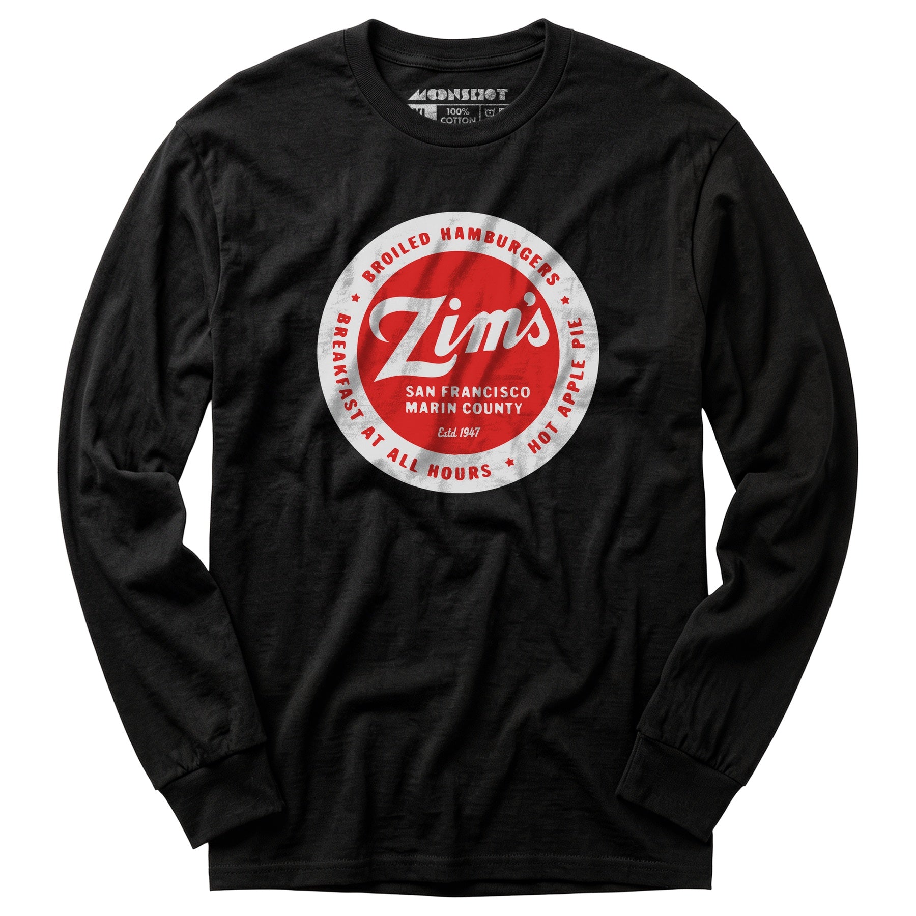 Zim's Hamburgers - San Francisco, CA - Vintage Restaurant - Long Sleeve T-Shirt