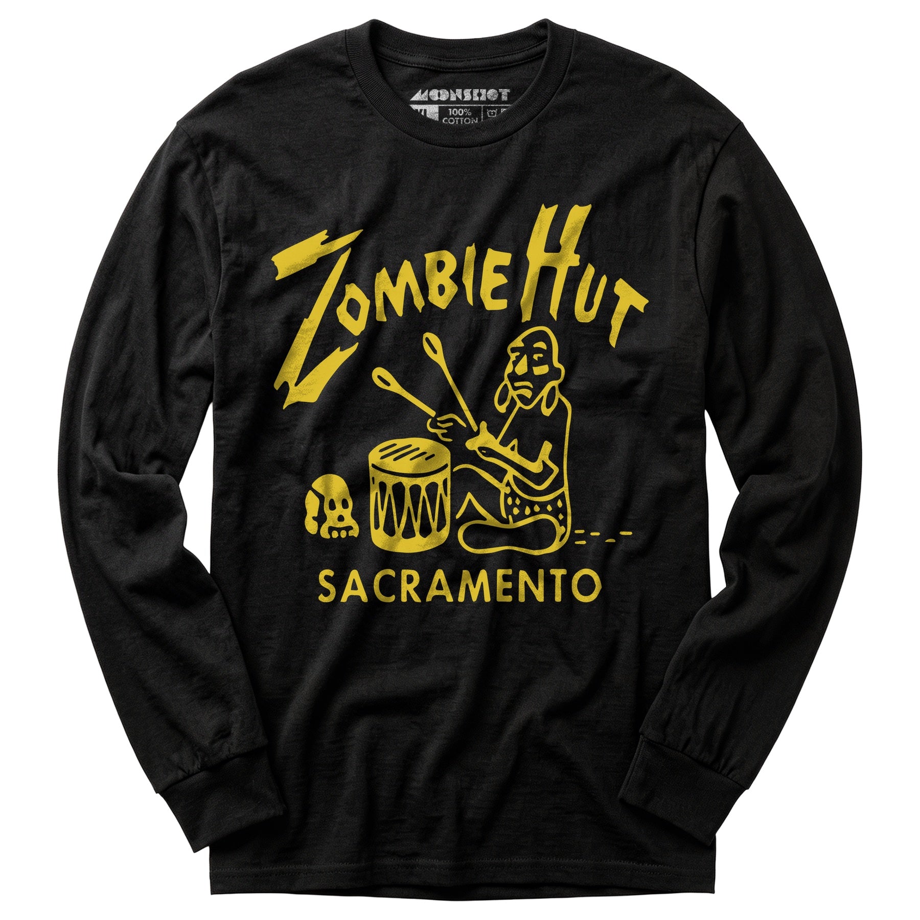 Zombie Hut - Sacramento, CA - Vintage Tiki Bar - Long Sleeve T-Shirt