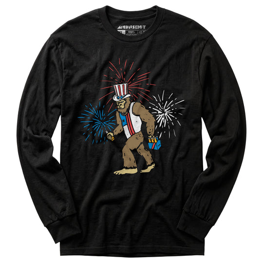 4th of July Bigfoot - Long Sleeve T-Shirt