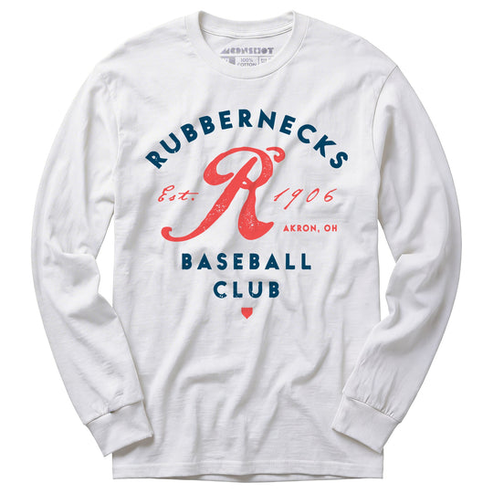 Akron Rubbernecks - Ohio - Vintage Defunct Baseball Teams - Long Sleeve T-Shirt