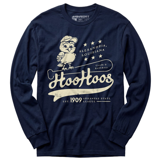 Alexandria Hoo Hoos - Louisiana - Vintage Defunct Baseball Teams - Long Sleeve T-Shirt