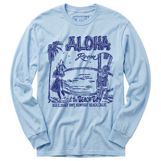Aloha Room - Newport Beach, CA - Vintage Tiki Bar - Long Sleeve T-Shirt