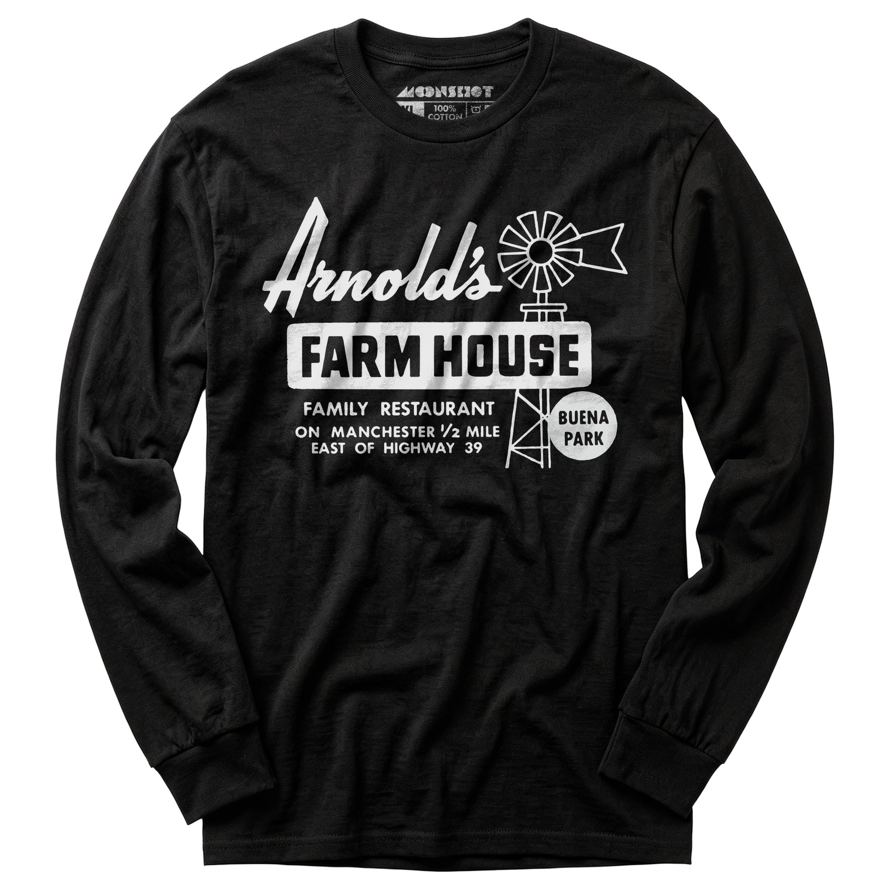 Arnold's Farmhouse - Buena Park, CA - Vintage Restaurant - Long Sleeve T-Shirt