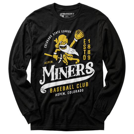 Aspen Miners - Colorado - Vintage Defunct Baseball Teams - Long Sleeve T-Shirt