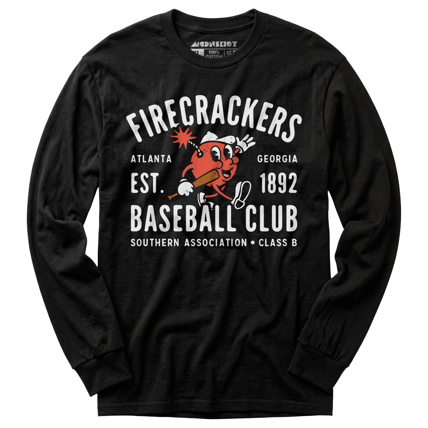 Atlanta Firecrackers - Georgia - Vintage Defunct Baseball Teams - Long Sleeve T-Shirt