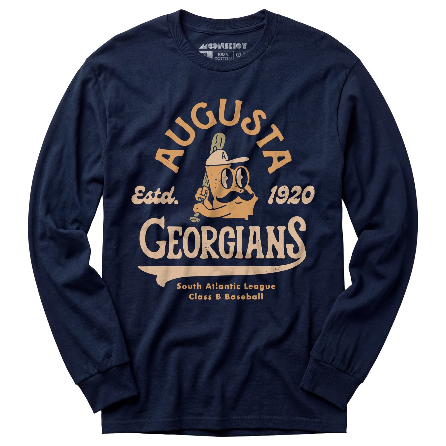 Augusta Georgians - Georgia - Vintage Defunct Baseball Teams - Long Sleeve T-Shirt