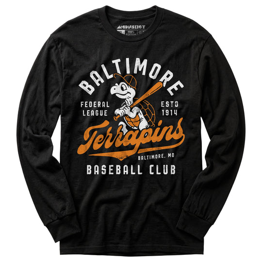 Baltimore Terrapins - Maryland - Vintage Defunct Baseball Teams - Long Sleeve T-Shirt