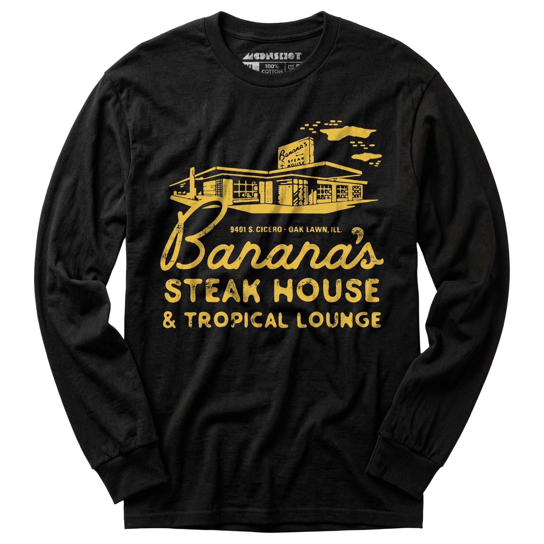 Banana's Steak House - Oak Lawn, Il - Vintage Restaurant - Long Sleeve T-Shirt