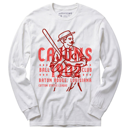 Baton Rouge Cajuns - Louisiana - Vintage Defunct Baseball Teams - Long Sleeve T-Shirt