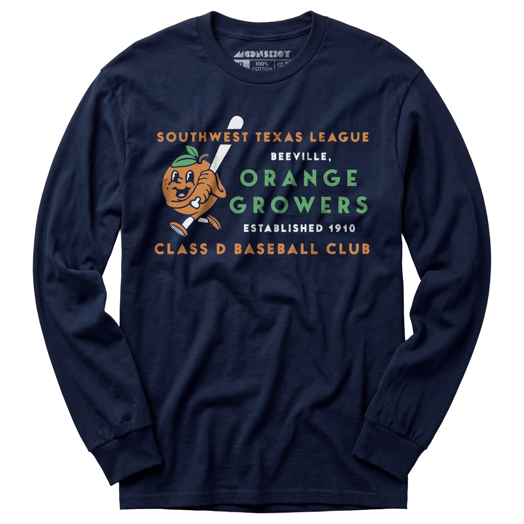 Beeville Orange Growers - Texas - Vintage Defunct Baseball Teams - Long Sleeve T-Shirt