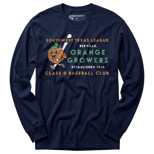 Beeville Orange Growers - Texas - Vintage Defunct Baseball Teams - Long Sleeve T-Shirt