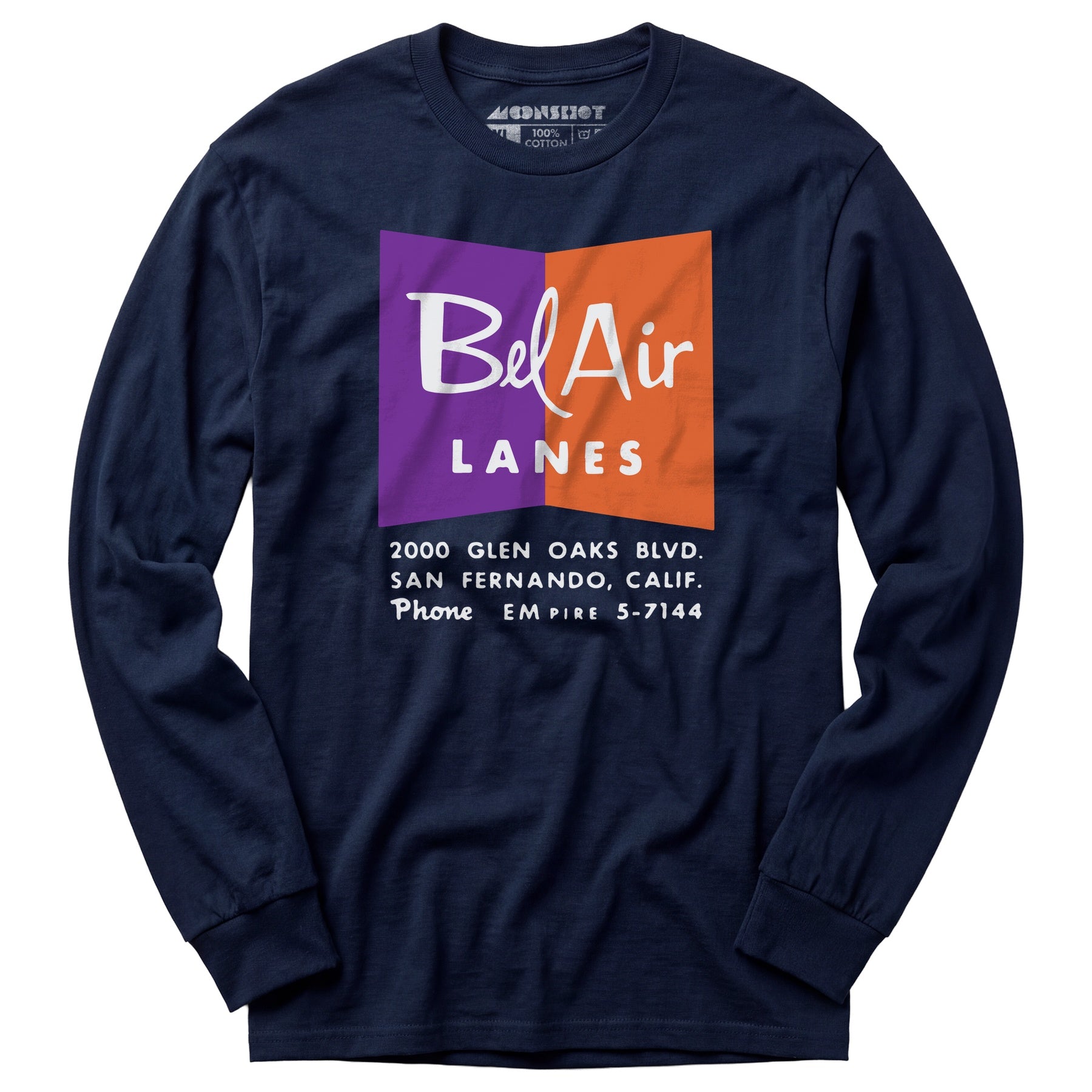 Bel Air Lanes - San Fernando, CA - Vintage Bowling Alley - Long Sleeve T-Shirt