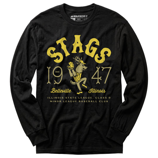 Belleville Stags - Illinois - Vintage Defunct Baseball Teams - Long Sleeve T-Shirt