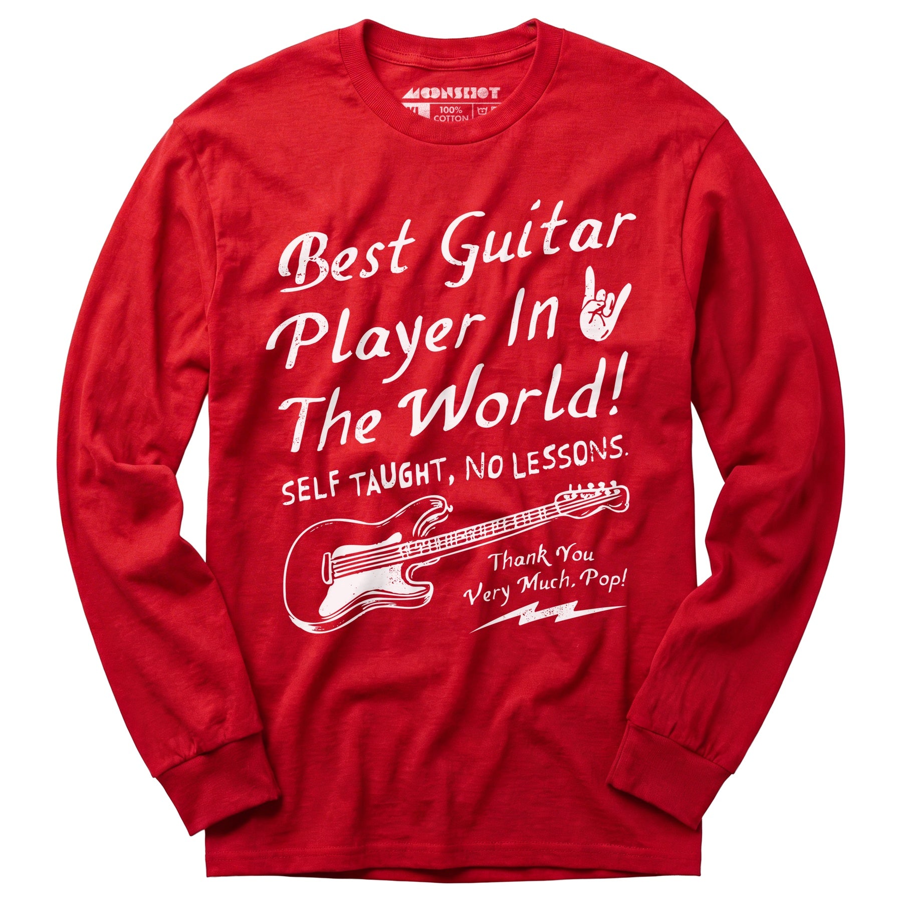 Best Guitar Player in The World Textual - Long Sleeve T-Shirt