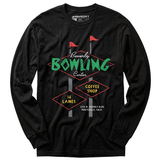 Beverly Bowl - Montebello, CA - Vintage Bowling Alley - Long Sleeve T-Shirt