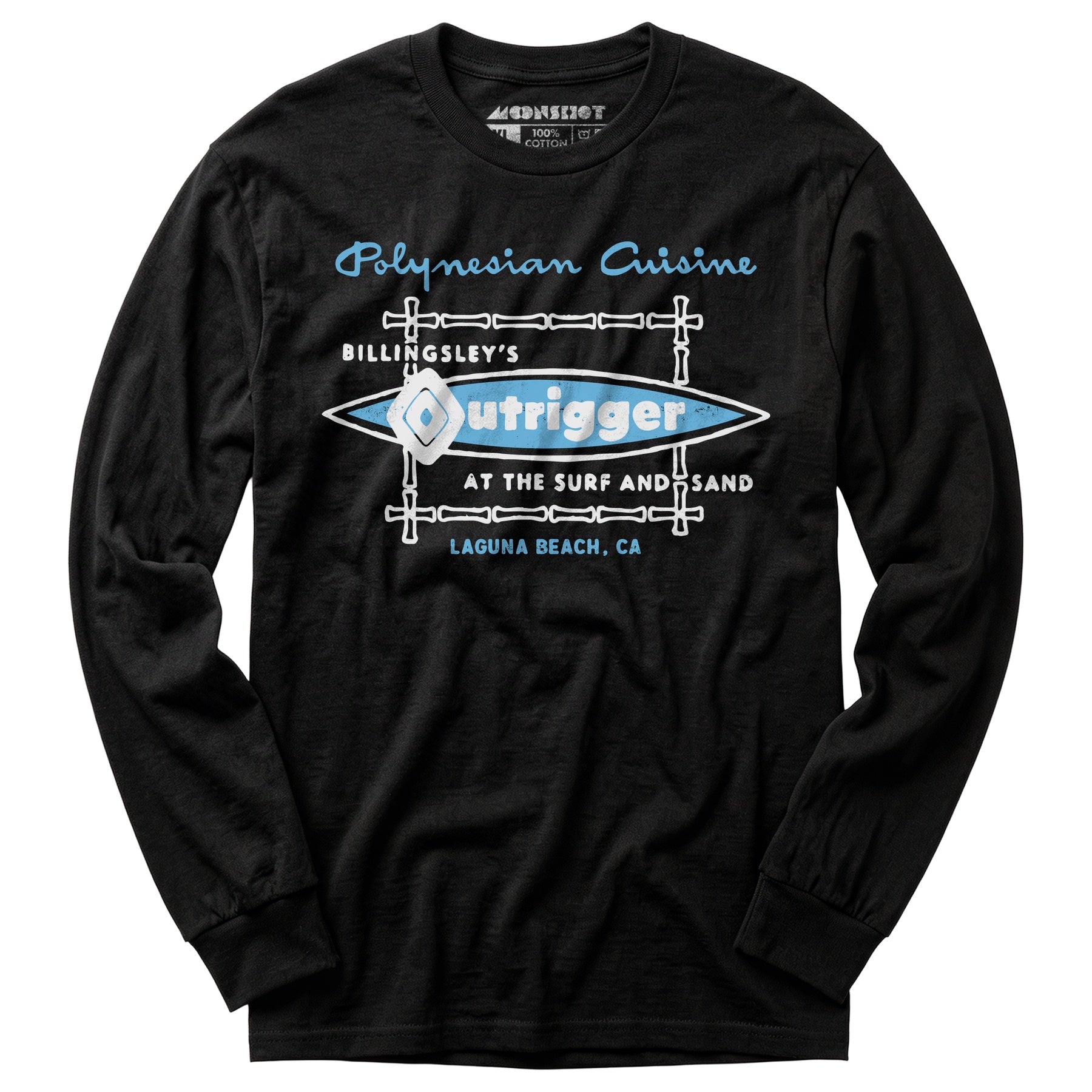 Billingsley's Outrigger - Laguna Beach, CA - Vintage Tiki Bar - Long Sleeve T-Shirt