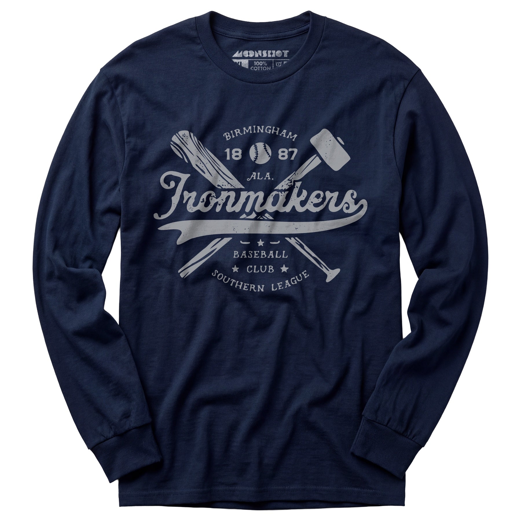 Birmingham Ironmakers - Alabama - Vintage Defunct Baseball Teams - Long Sleeve T-Shirt