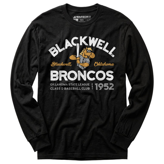 Blackwell Broncos - Oklahoma - Vintage Defunct Baseball Teams - Long Sleeve T-Shirt