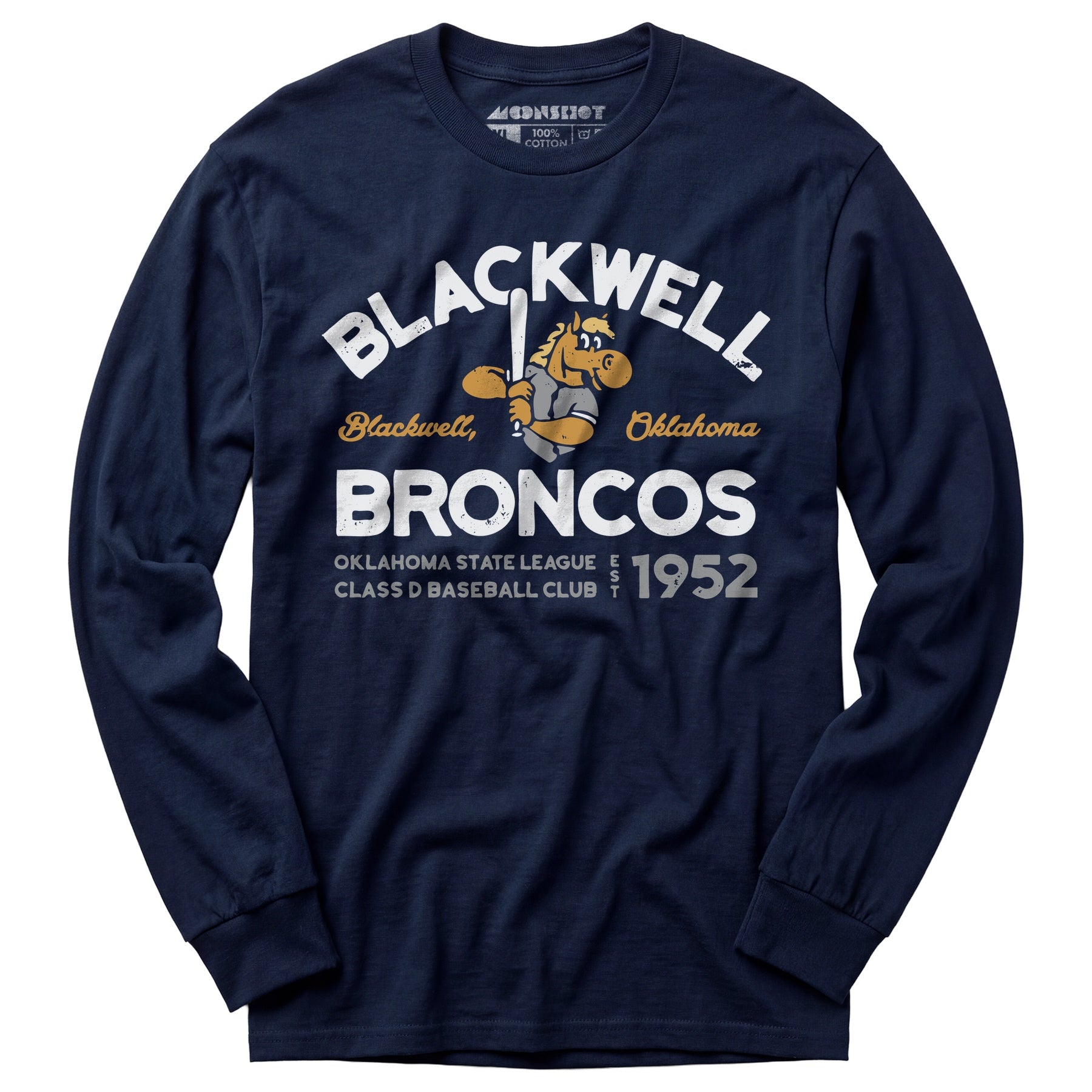 Blackwell Broncos - Oklahoma - Vintage Defunct Baseball Teams - Long Sleeve T-Shirt