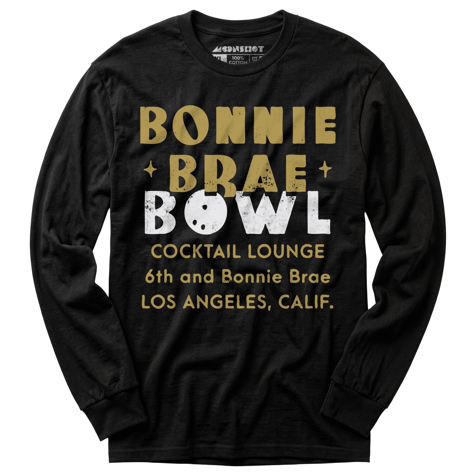 Bonnie Brae Bowl - Los Angeles, CA - Vintage Bowling Alley - Long Sleeve T-Shirt