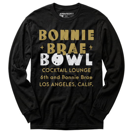 Bonnie Brae Bowl - Los Angeles, CA - Vintage Bowling Alley - Long Sleeve T-Shirt
