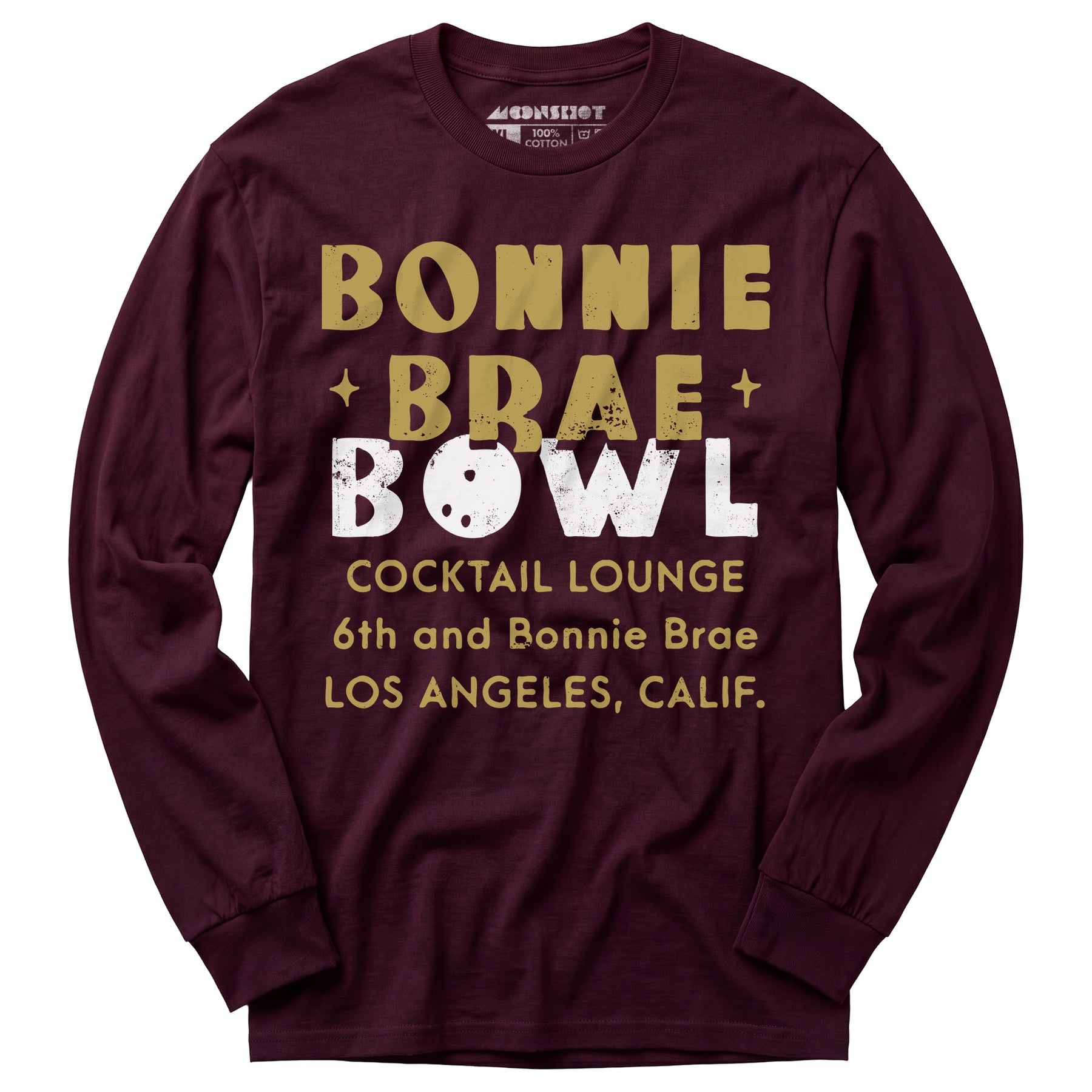 Bonnie Brae Bowl - Los Angeles, CA - Vintage Bowling Alley - Long Sleeve T-Shirt