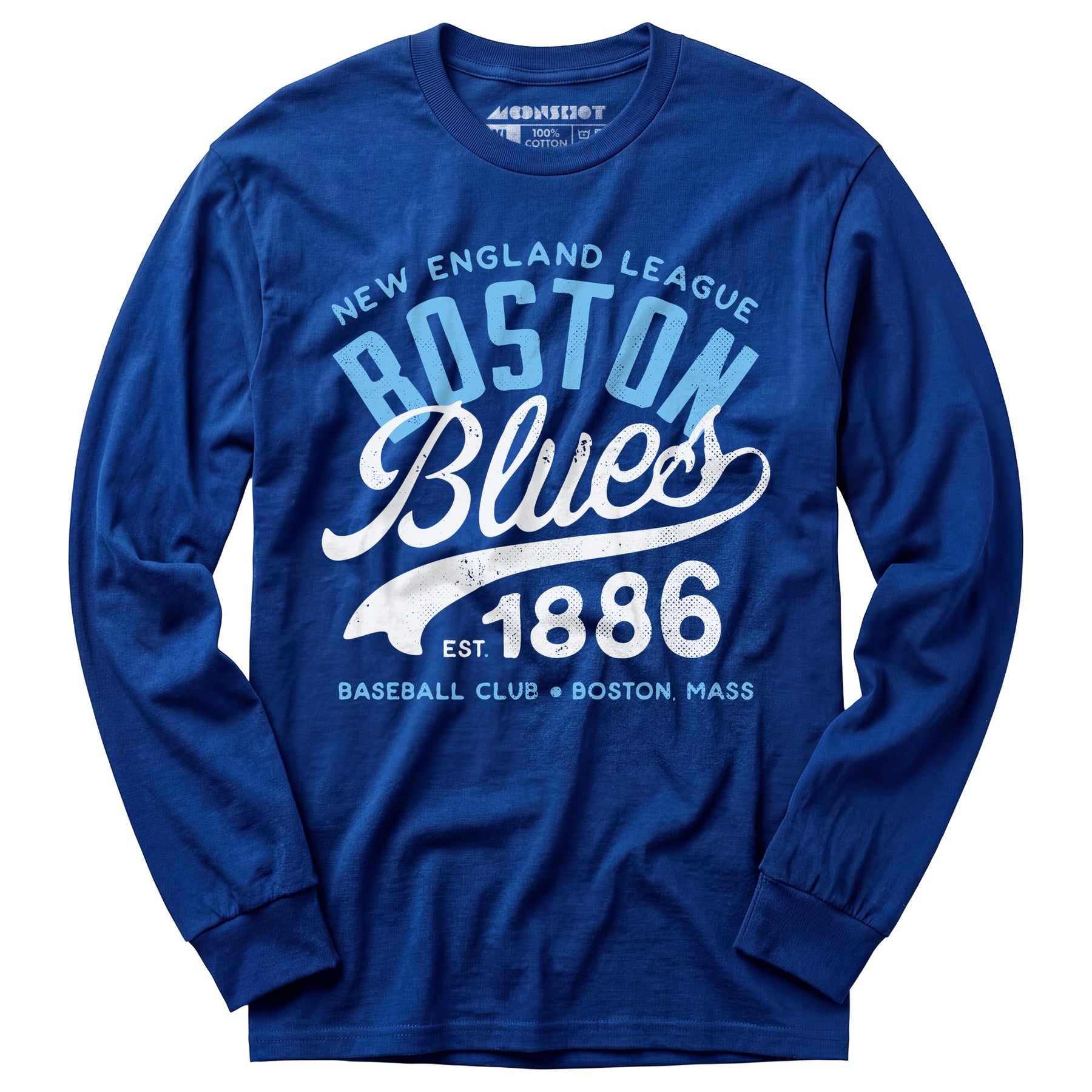 Boston Blues - Massachusetts - Vintage Defunct Baseball Teams - Long Sleeve T-Shirt