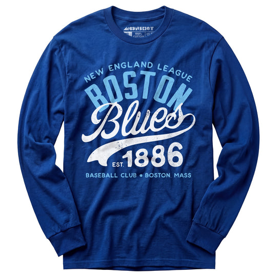 Boston Blues - Massachusetts - Vintage Defunct Baseball Teams - Long Sleeve T-Shirt