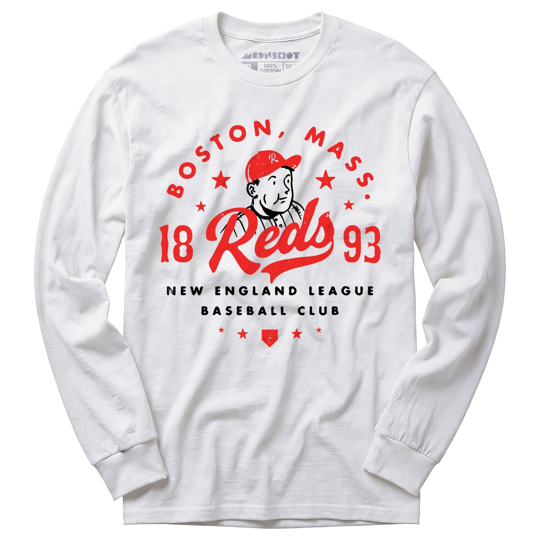 Boston Reds - Massachusetts - Vintage Defunct Baseball Teams - Long Sleeve T-Shirt