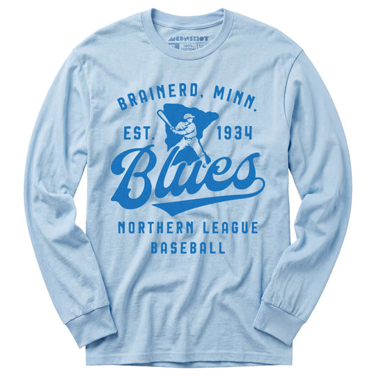 Brainerd Blues - Minnesota - Vintage Defunct Baseball Teams - Long Sleeve T-Shirt