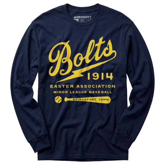 Bridgeport Bolts - Connecticut - Vintage Defunct Baseball Teams - Long Sleeve T-Shirt