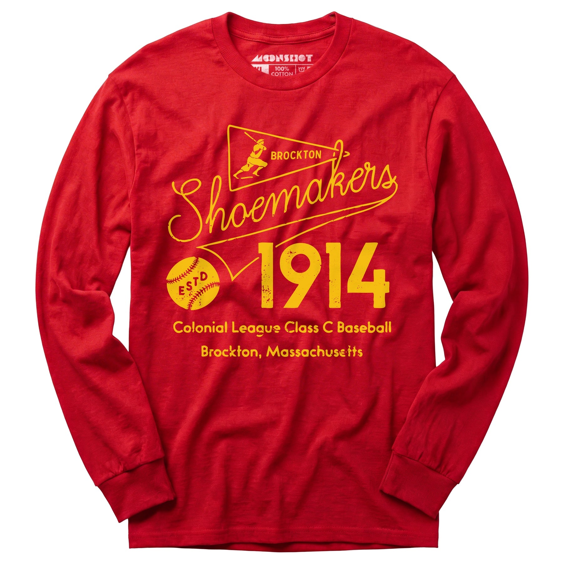 Brockton Shoemakers - Massachusetts - Vintage Defunct Baseball Teams - Long Sleeve T-Shirt